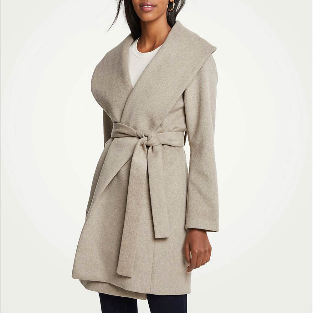Ann Taylor Shawl Collar Wrap Coat